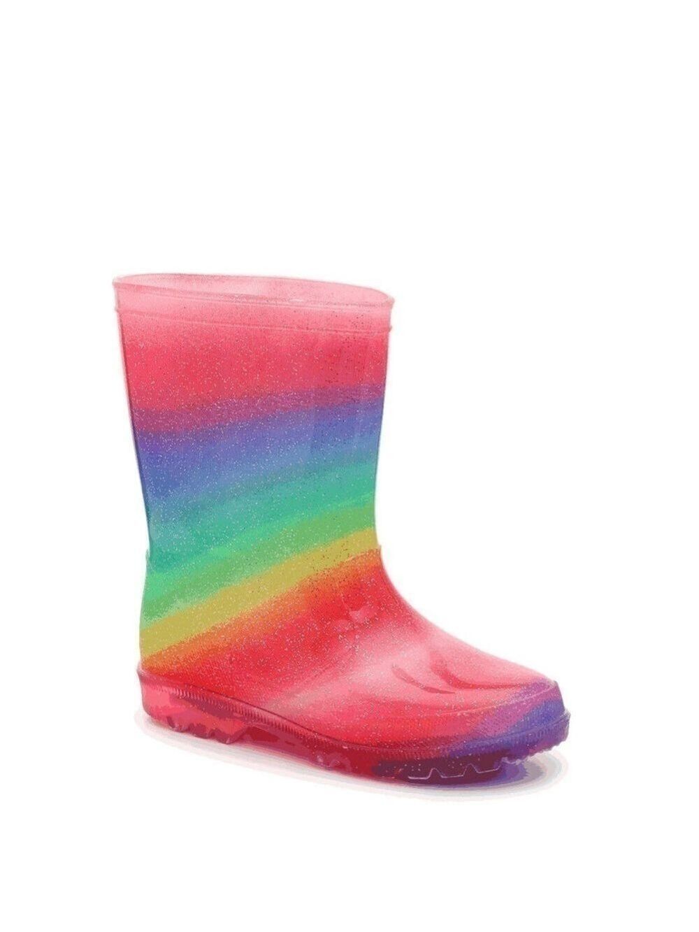 Olive & Edie Girls Rainbow Rain Boots Size 5 US NEW!
